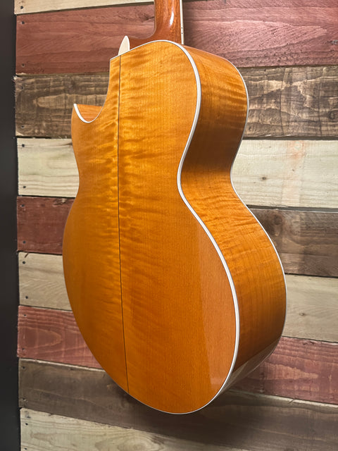 Taylor 655 12 String Maple Flame Florentine Cutaway Electro Acoustic Natural 1996