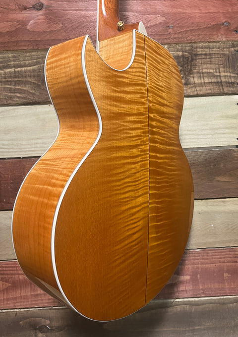 Taylor 655 12 String Maple Flame Florentine Cutaway Electro Acoustic Natural 1996