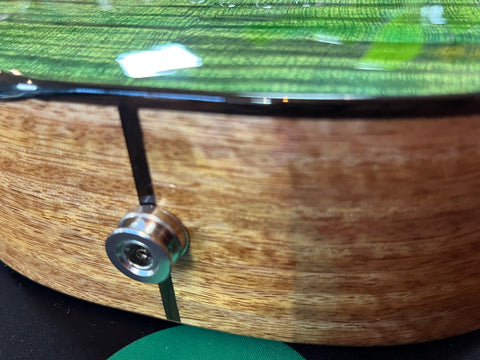 Flight Comet EQ-A Tenor Ukulele Solid Maple/Mango Tone Woods W/Pickup 2024 - Green Flame