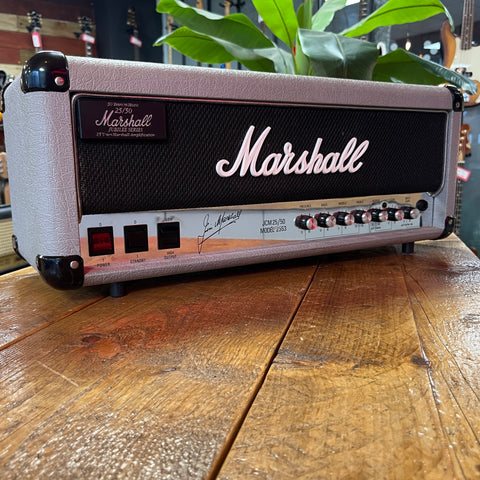 Marshall JCM25/50 "Silver Jubilee" Model 2553 2-Channel 50-Watt Guitar Amp Head 1988 - Silver