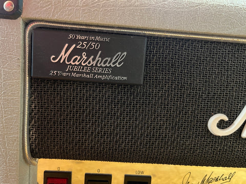 Marshall JCM25/50 "Silver Jubilee" Model 2553 2-Channel 50-Watt Guitar Amp Head 1988 - Silver