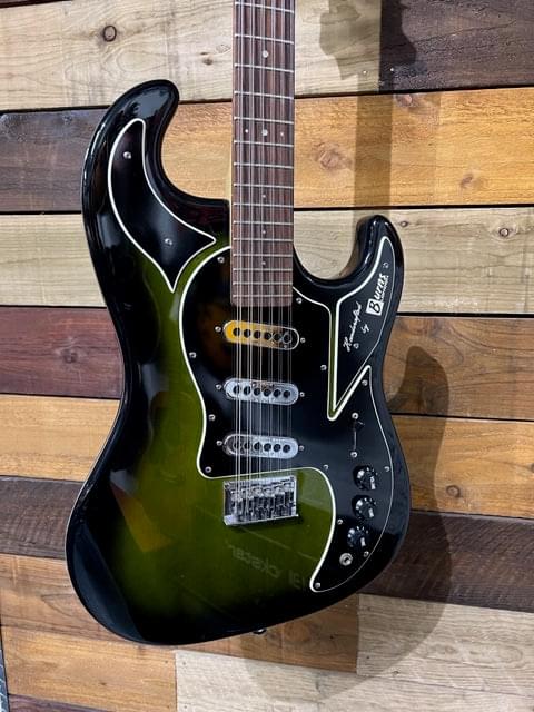 Burns Club Series Double Six 12 String Green Burst with Burns hard case