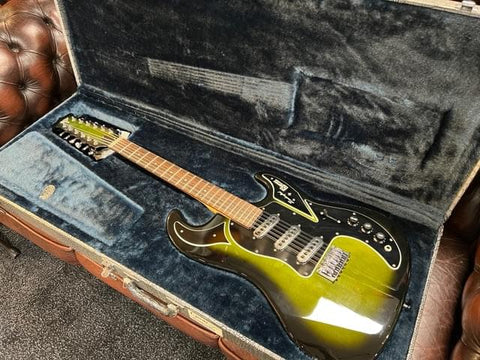 Burns Club Series Double Six 12 String Green Burst with Burns hard case