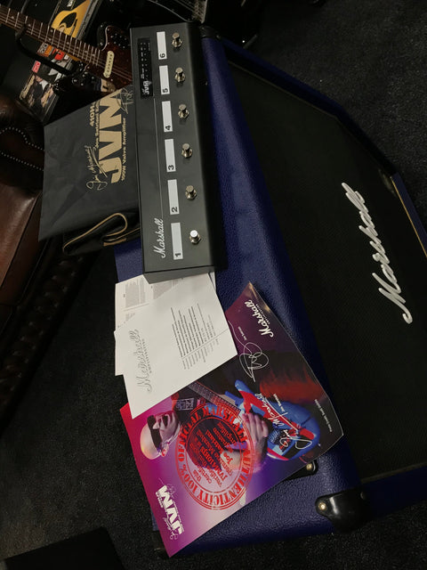 Marshall Limited Edition JVM 410JSB and 1960AJSB Joe Satriani Blue Half Stack