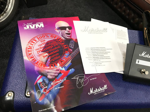 Marshall Limited Edition JVM 410JSB and 1960AJSB Joe Satriani Blue Half Stack