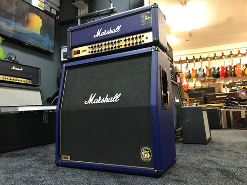 Marshall Limited Edition JVM 410JSB and 1960AJSB Joe Satriani Blue Half Stack