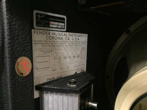 Fender Twin Amp Celestion G12M Cream Back Speakers 2004