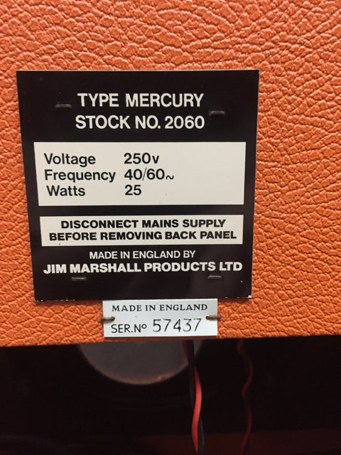 Marshall Mercury 2060 Combo Orange 1972