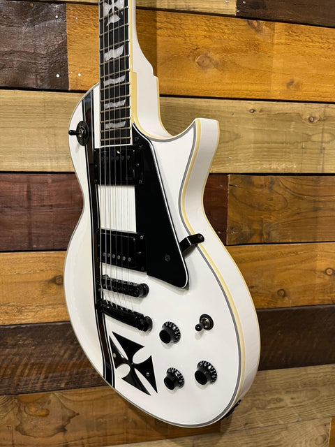 ESP LTD Iron Cross Sow White With ESP Case 2015