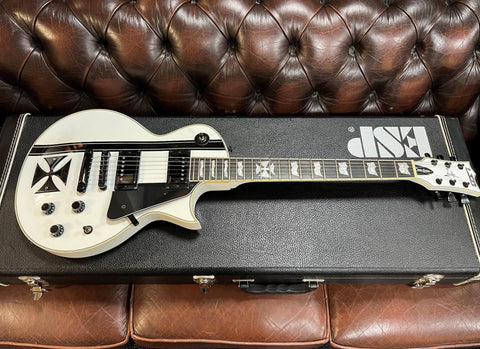 ESP LTD Iron Cross Sow White With ESP Case 2015