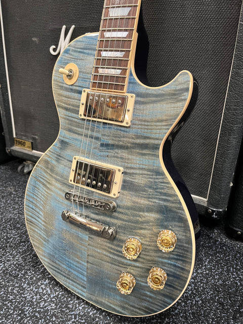 Gibson Les Paul Traditional Ocean Blue Flame Top 2015