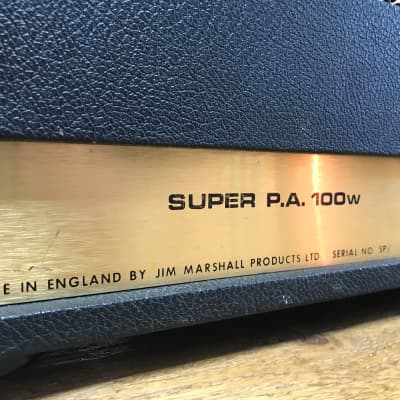 Marshall JMP Super PA 100 4-Channel 100-Watt Amp Head 1974